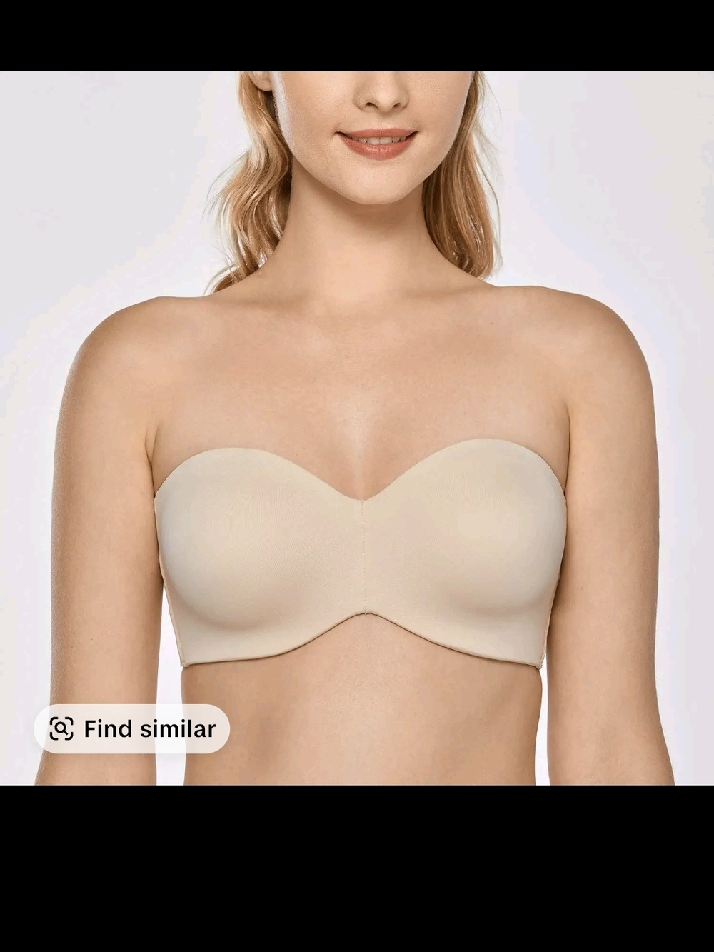 Strapless Smooth Adhesive Bandeau Bra - Nude Beige Tan